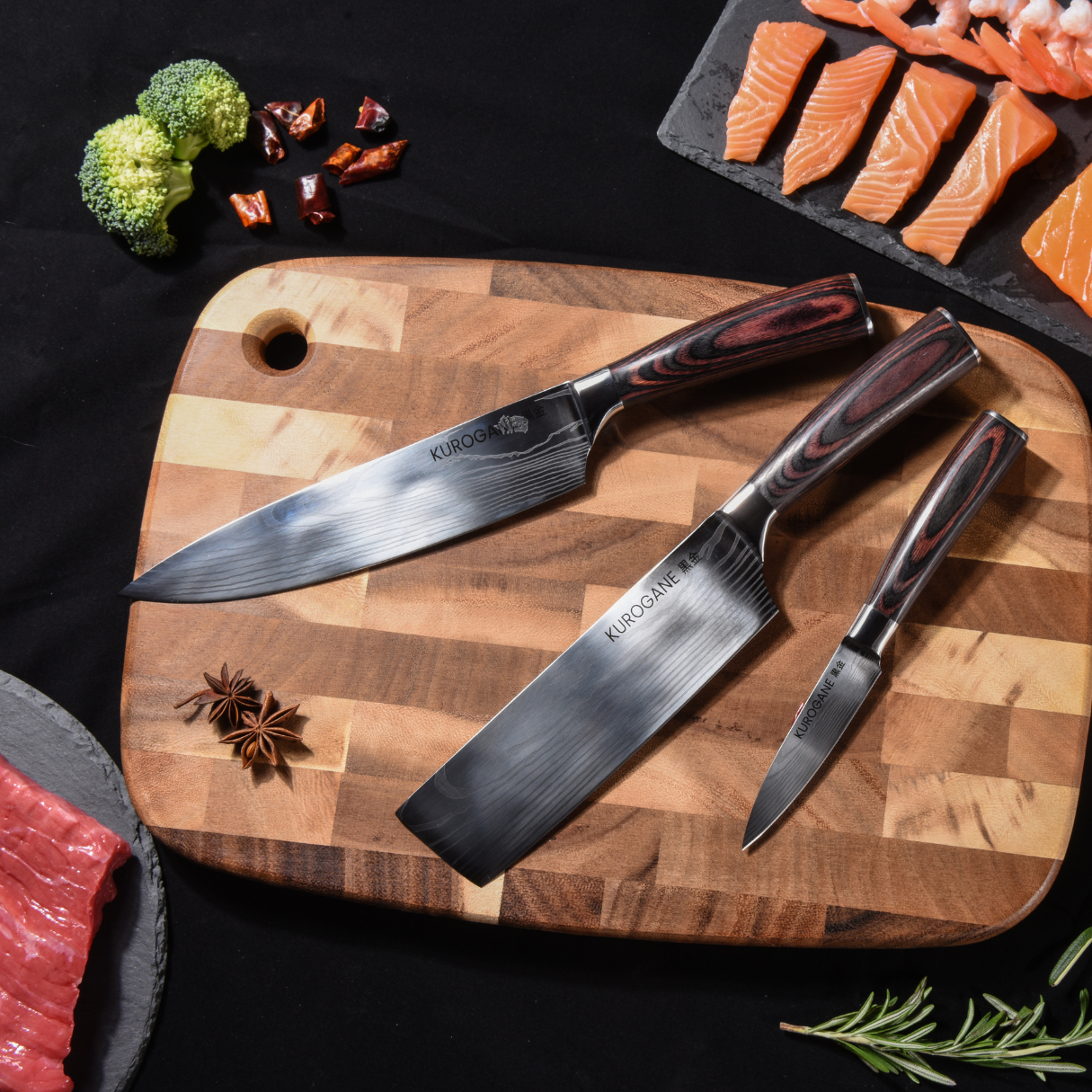 Kurogane Asahi – 5 delars knivset